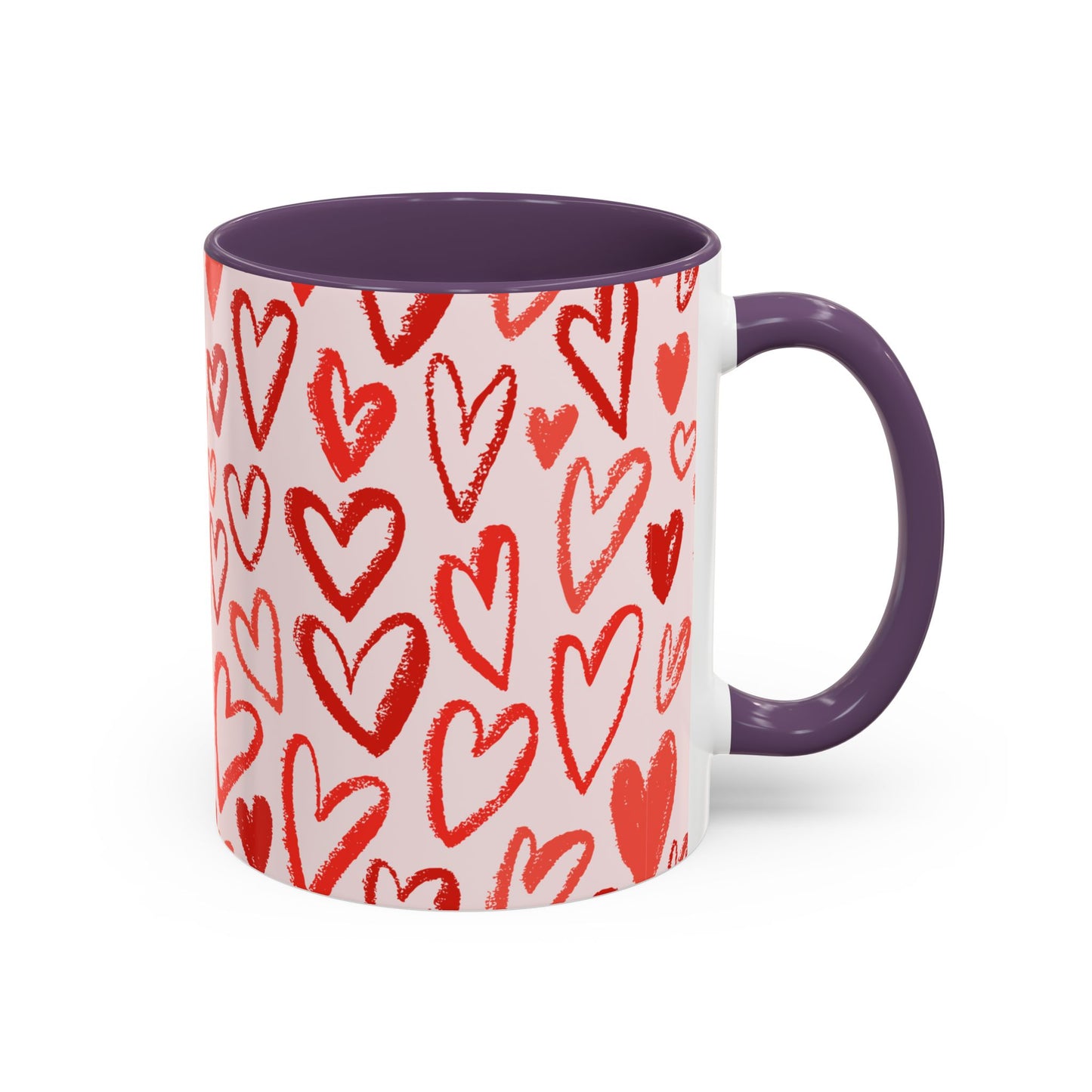 Coffee Mug Valentine's Day Hearts All Over Print 11, 15oz