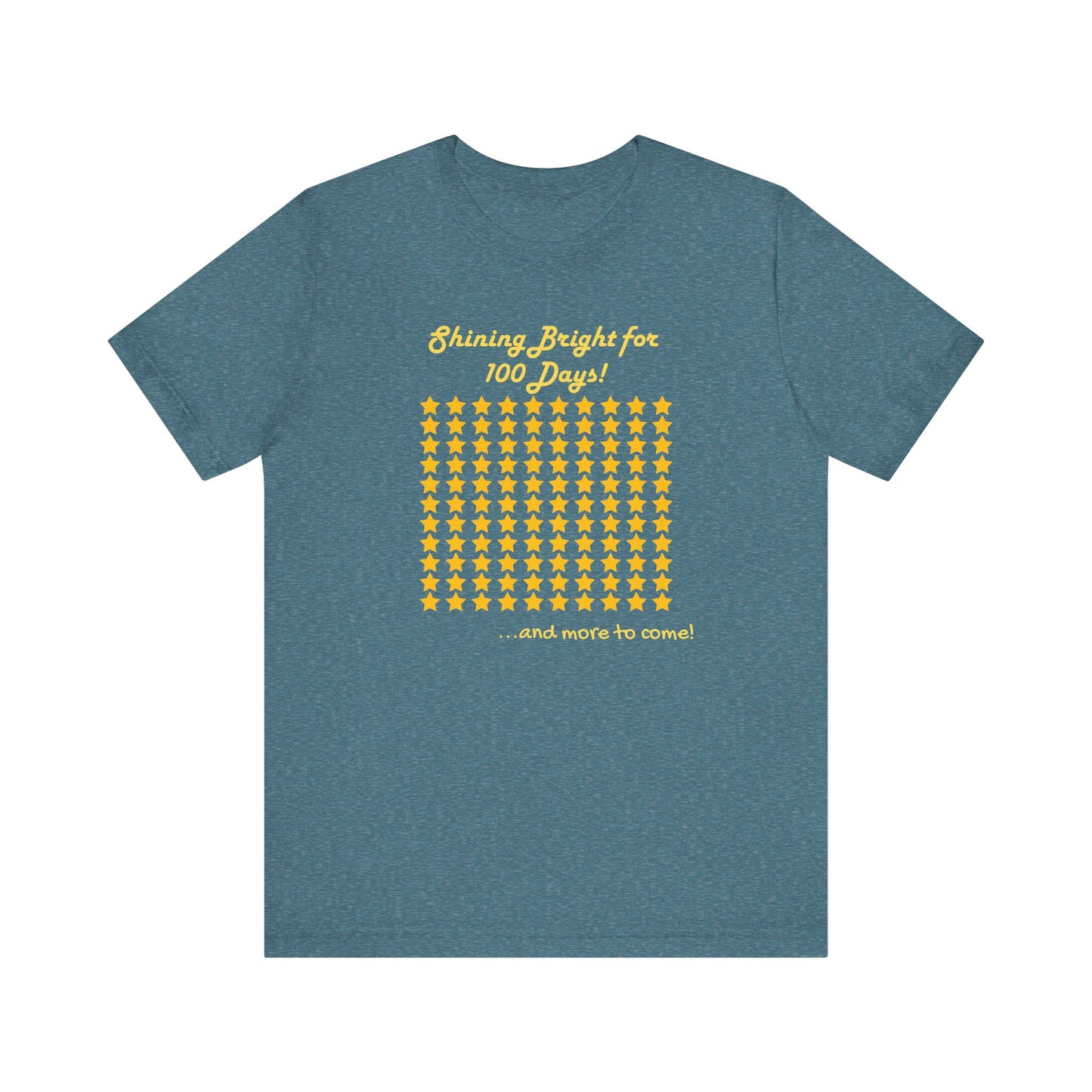 100 Stars Unisex T-Shirt, 100 Days of Shining Bright, Trendy Tee for All Ages, Celestial Shirt, Galaxy Top, Astronomy Apparel