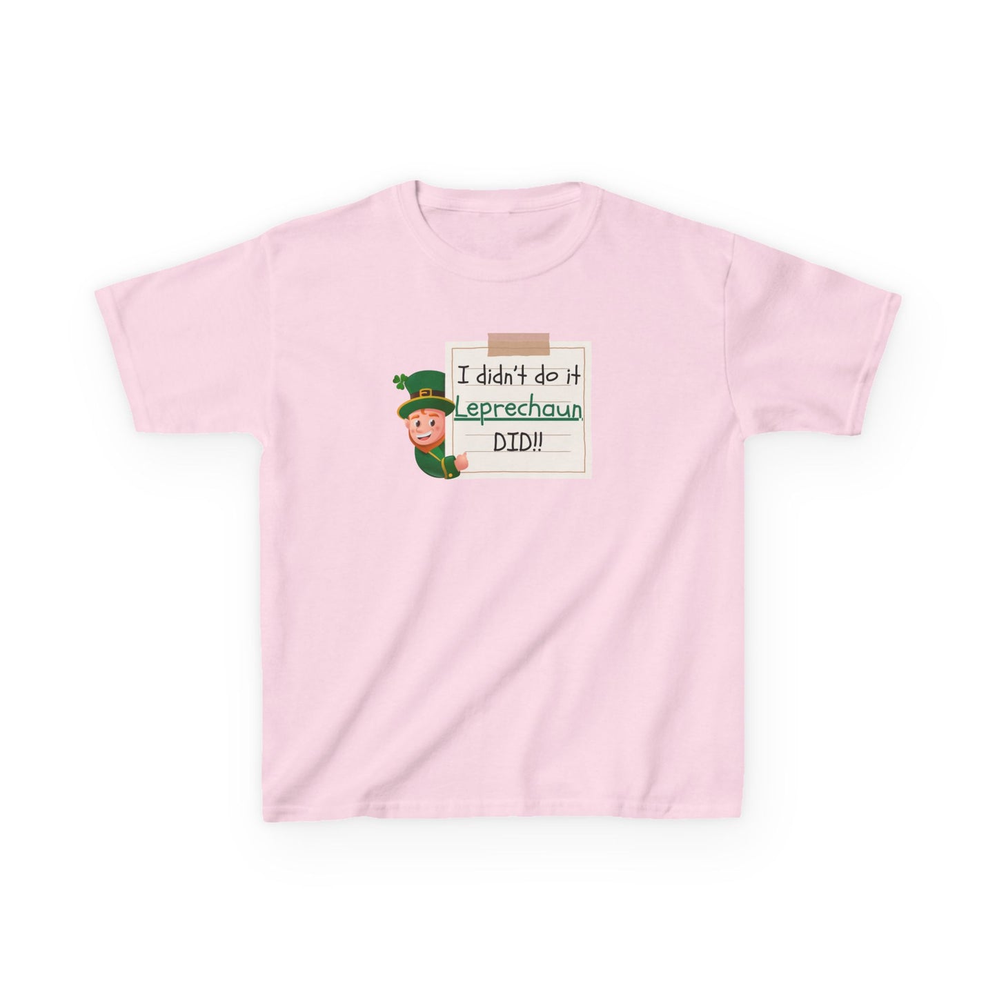 Kids Tee, Leprechaun Did It Funny T-Shirt, St Patricks Day, Lucky Charm Clothing, Irish Gift, Cute Children's Shirt