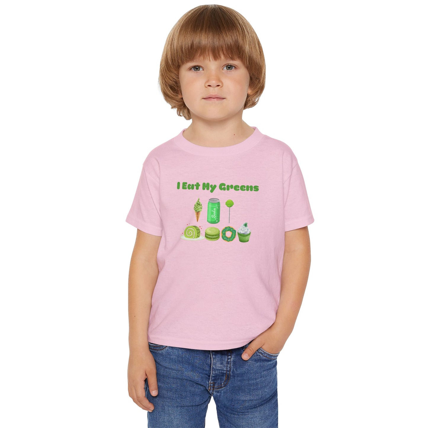 Cute Toddler T-Shirt with 'I Eat My Greens' Design, Fun Kids Apparel, Healthy Living Gift, Summer Wear, Playdate Outfit