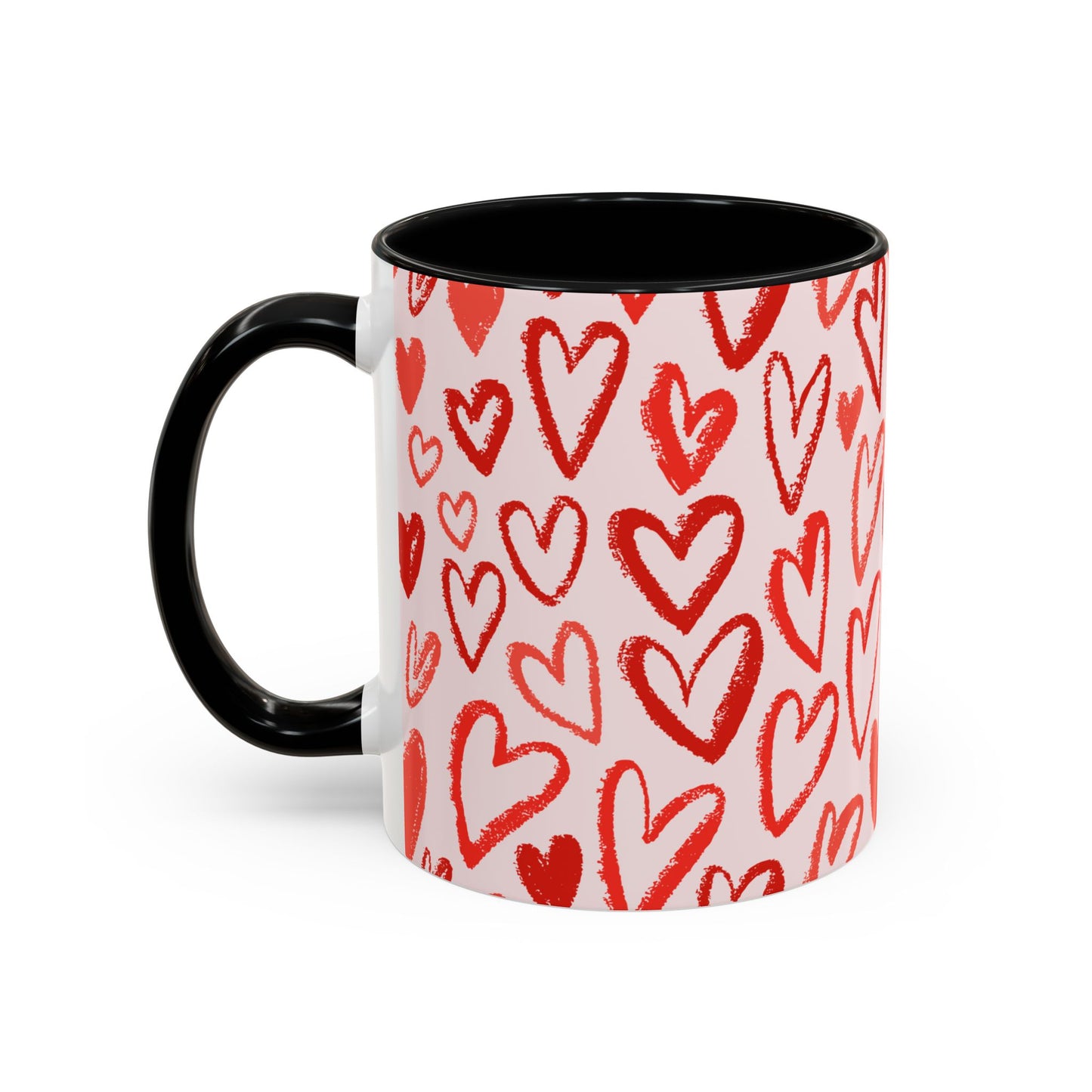 Coffee Mug Valentine's Day Hearts All Over Print 11, 15oz