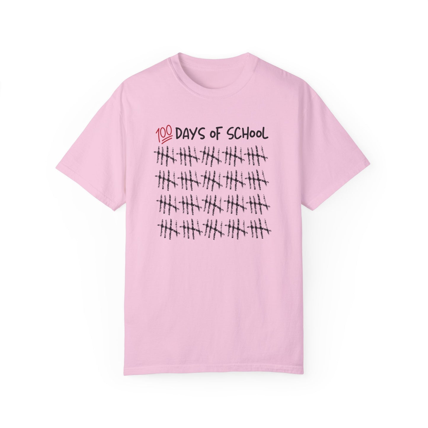 100 Days of School Unisex Garment-Dyed T-shirt, School Milestone Tee, Teacher Shirt, Back to School Gift, It's Not Over Yet Shirt