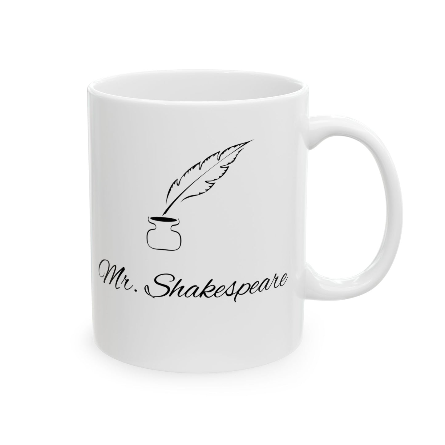 Teacher Gift Coffee Mug, "To Teach or not to Teach, Is that even a Question?", Minimalist Design, Quill and Ink Bottle, 11oz 15oz Cup, Funny