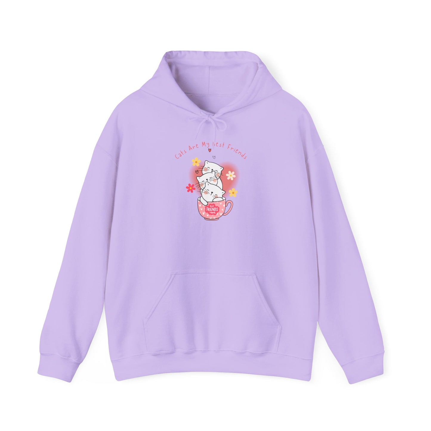 "Cats Are My Best Friends" Hooded Sweatshirt
