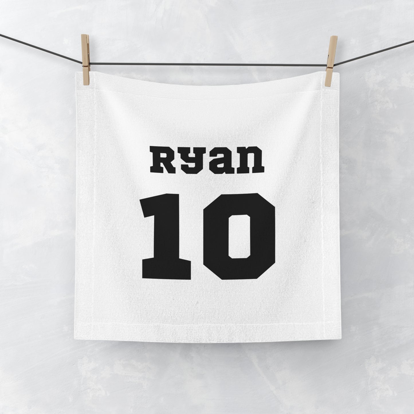 Personalized Face Towel for Kids, Gift for Athletes, Sports Events, Customized Towel, Birthday Gift, Gym Accessory