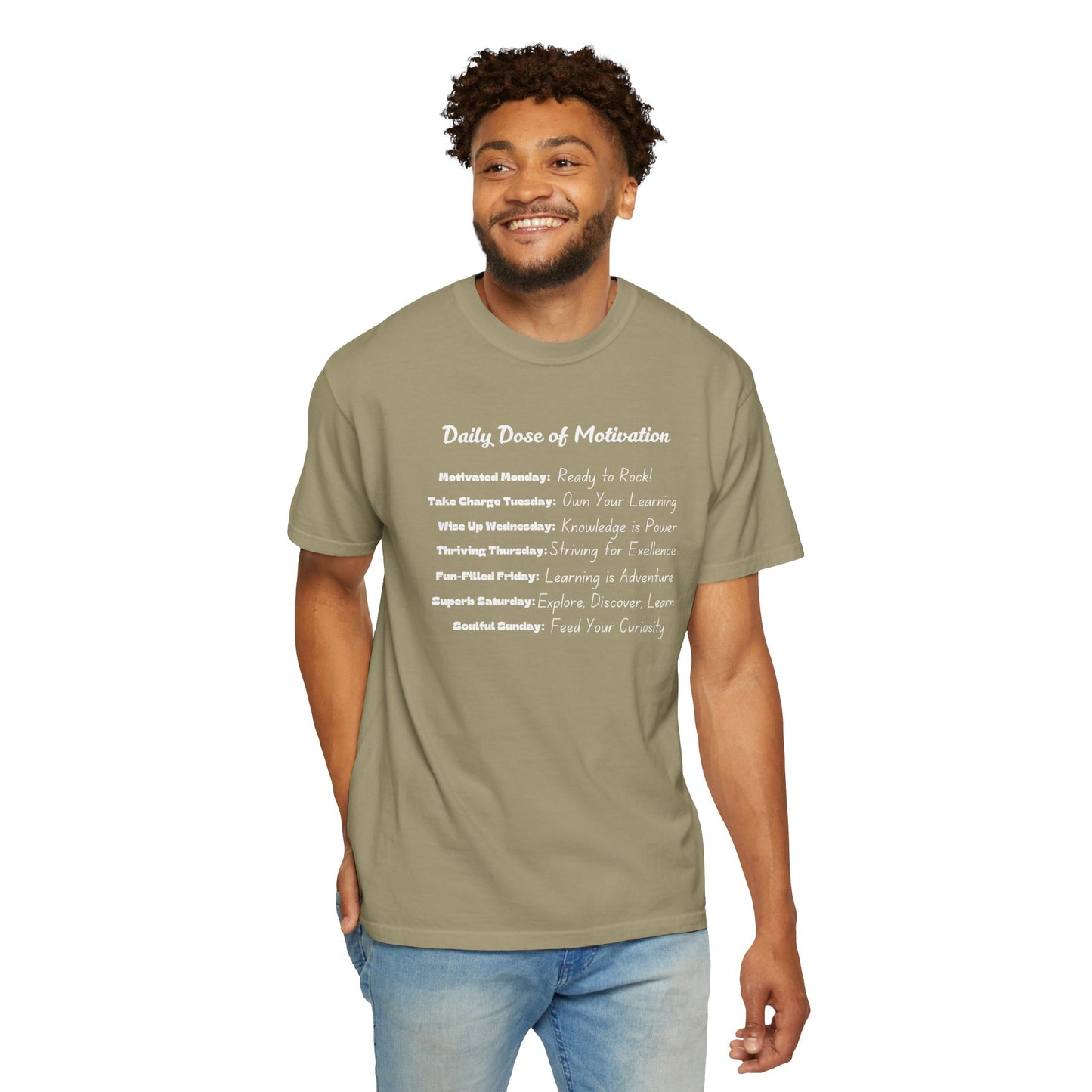 Daily Dose of Motivation, Mood Forecast Tee, Unisex Inspirational Shirt, Positive Vibes Top, Encouragement Gift, Men Women Clothing