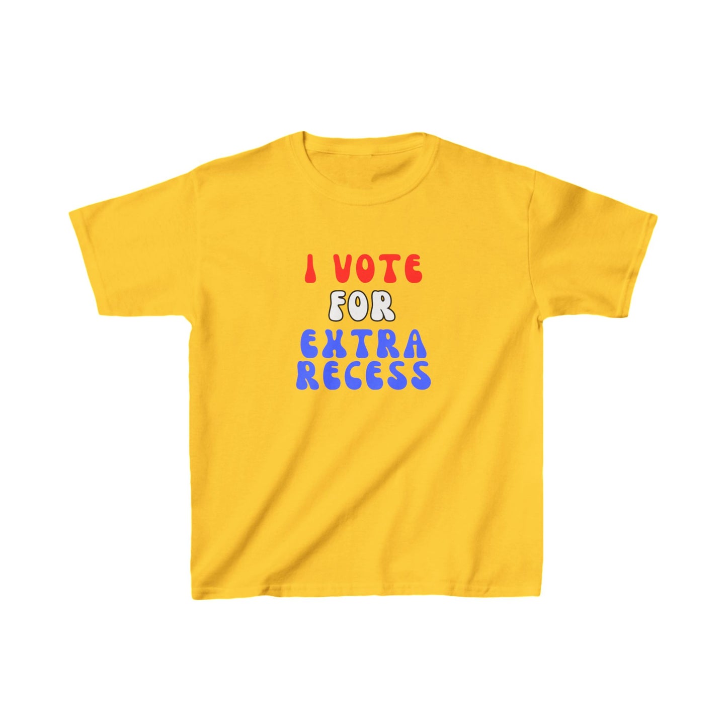 "I Vote For Extra Recess" Kids Heavy Cotton™ Tee