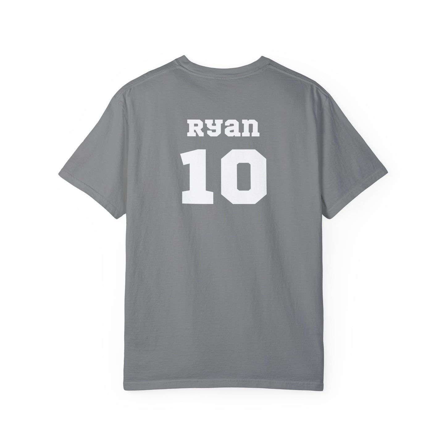 Funny Soccer Mom/Dad Unisex Garment-Dyed T-shirt, Customizable Number and Name, Red Card Design, Gift for Sports Parents, Soccer Fan Tee,