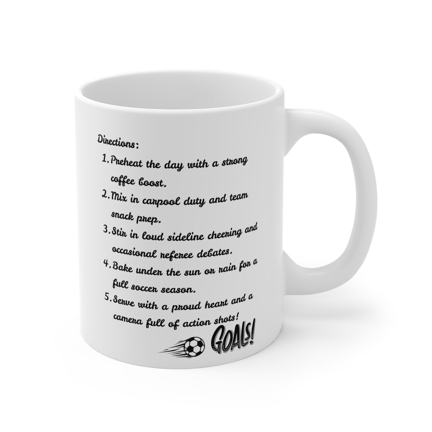 Soccer Mom Recipe Mug | Perfect Gift for Soccer Moms, Coffee Lovers, Sports Gifts, Mom Life Essentials, Unique Kitchen Decor