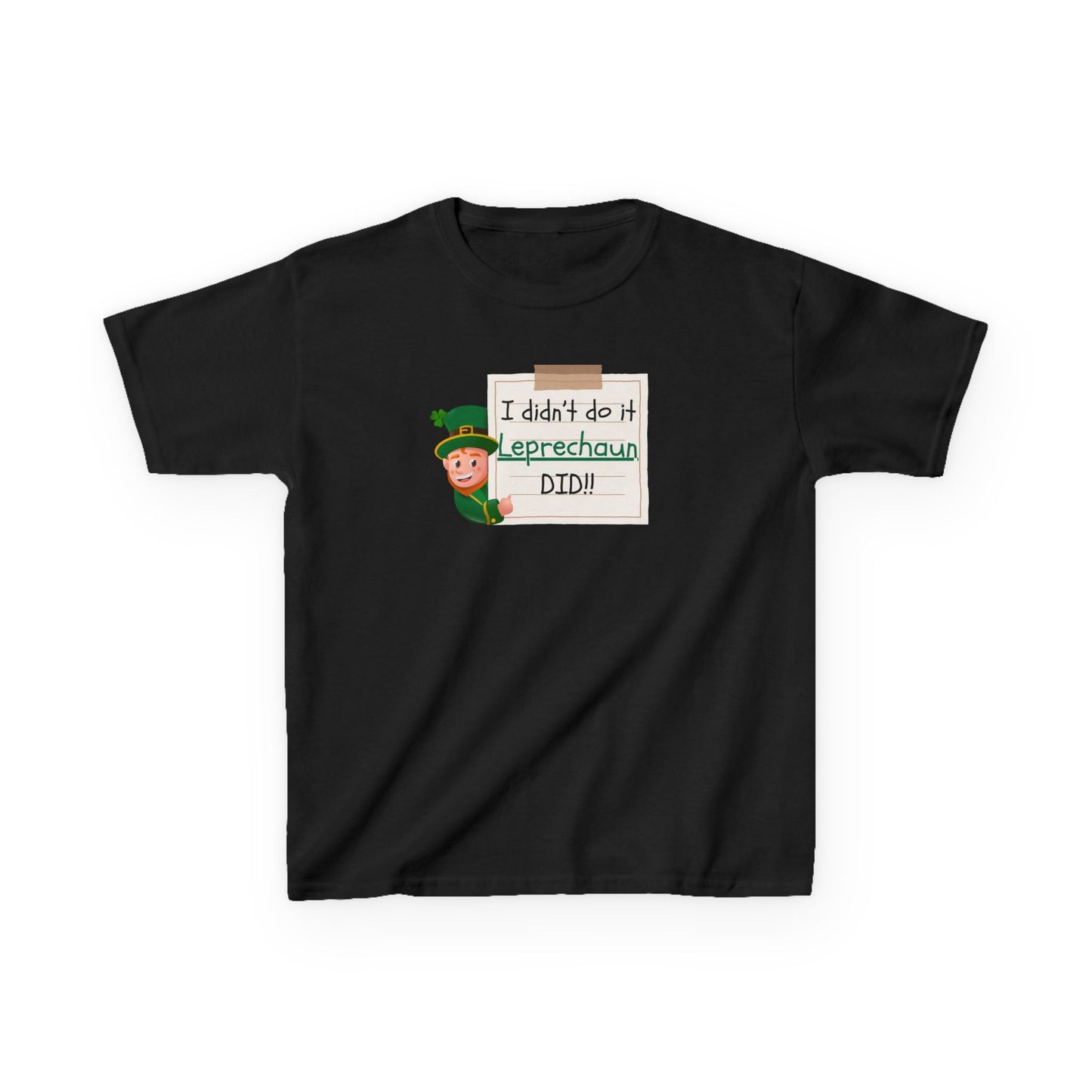 Kids Tee, Leprechaun Did It Funny T-Shirt, St Patricks Day, Lucky Charm Clothing, Irish Gift, Cute Children's Shirt