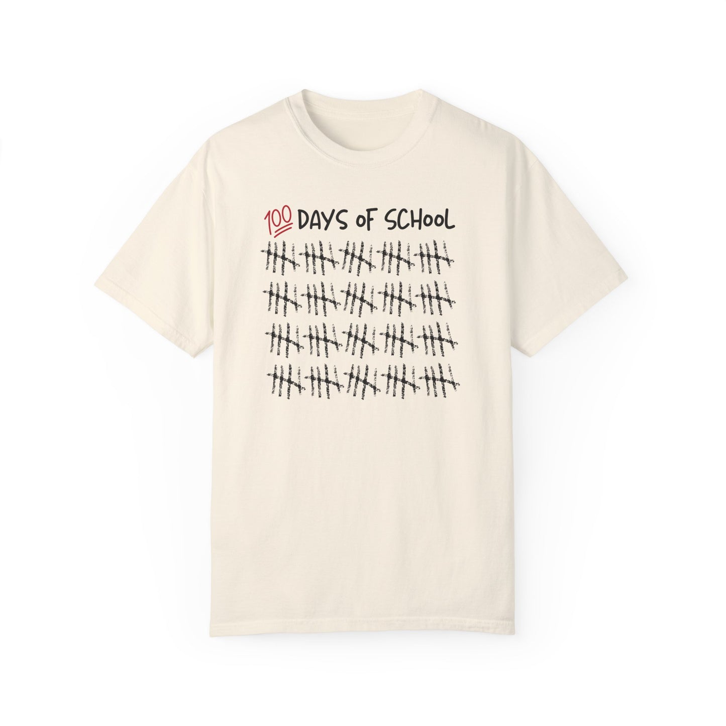 100 Days of School Unisex Garment-Dyed T-shirt, School Milestone Tee, Teacher Shirt, Back to School Gift, It's Not Over Yet Shirt