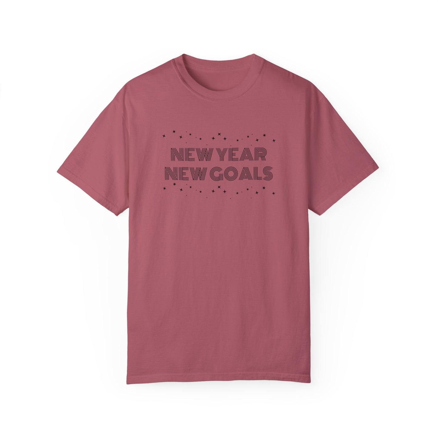New Year New Goals Unisex T-shirt, Mens Womens Tee Shirt, Simple Lettering, Holiday Gift, New Year Resolution Top