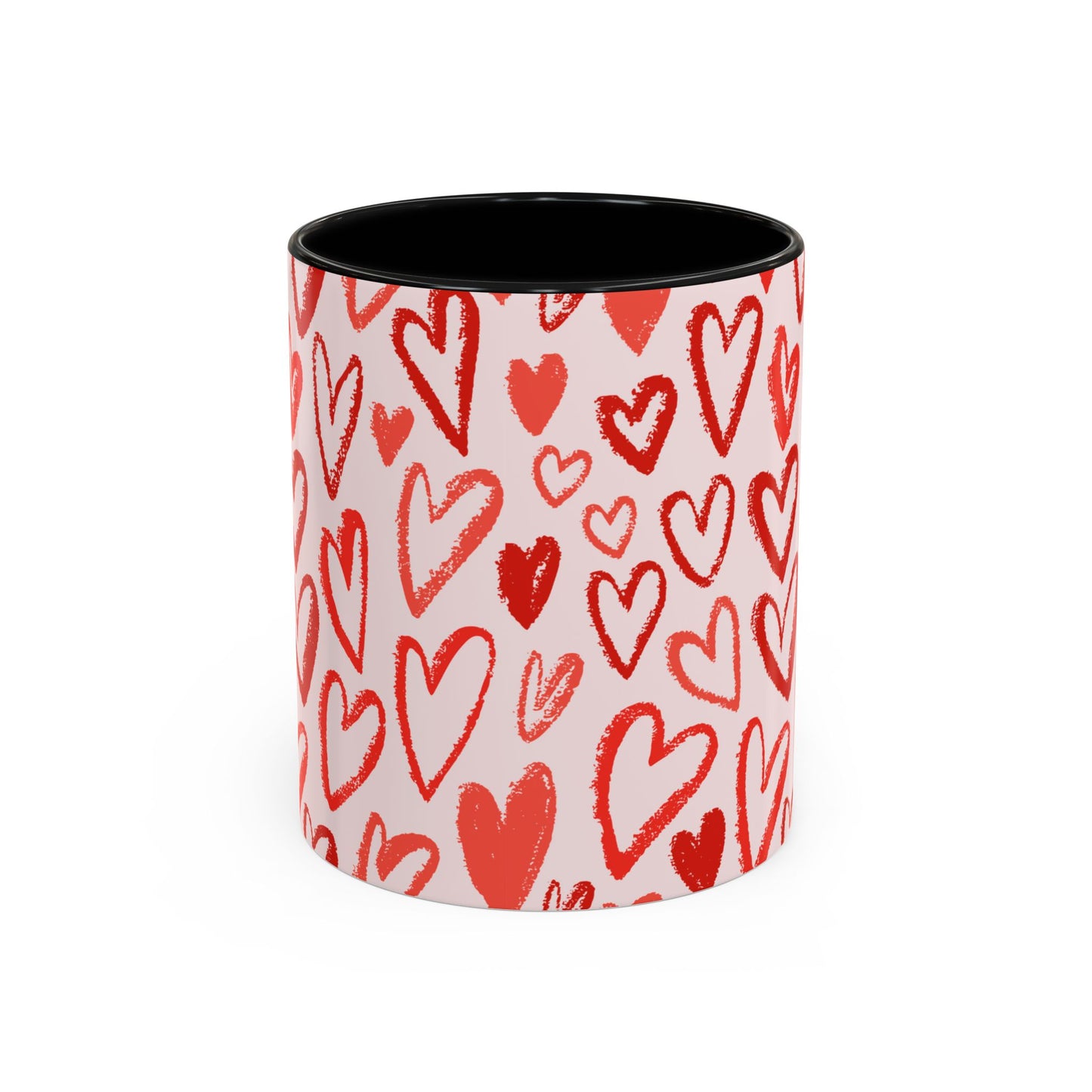 Coffee Mug Valentine's Day Hearts All Over Print 11, 15oz