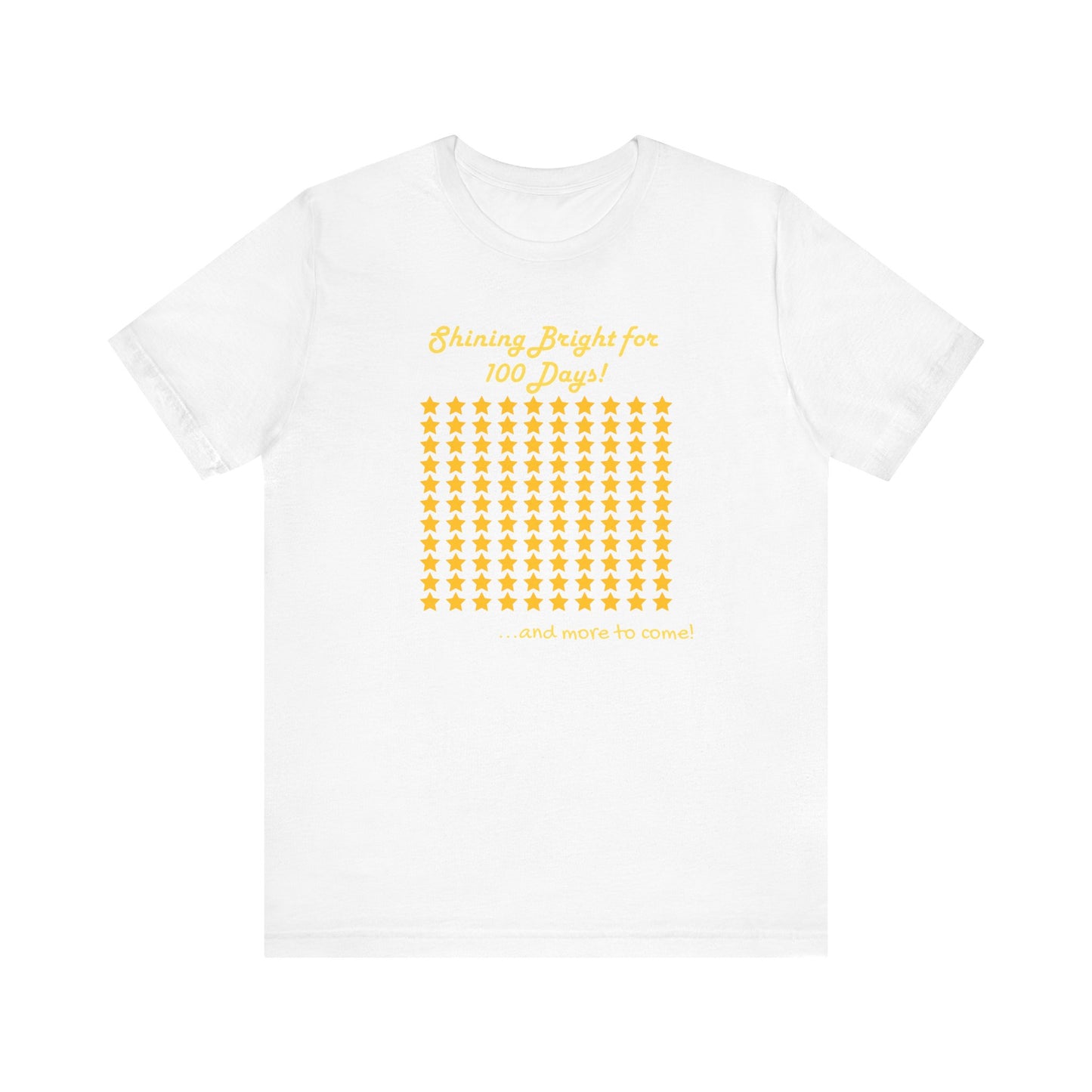 100 Stars Unisex T-Shirt, 100 Days of Shining Bright, Trendy Tee for All Ages, Celestial Shirt, Galaxy Top, Astronomy Apparel
