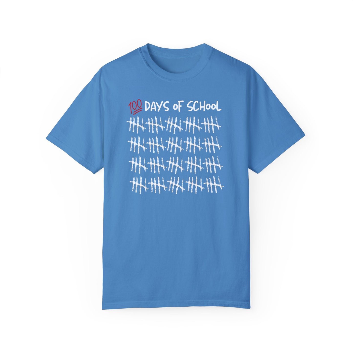 100 Days of School Unisex Garment-Dyed T-shirt, School Milestone Tee, Teacher Shirt, Back to School Gift, It's Not Over Yet Shirt