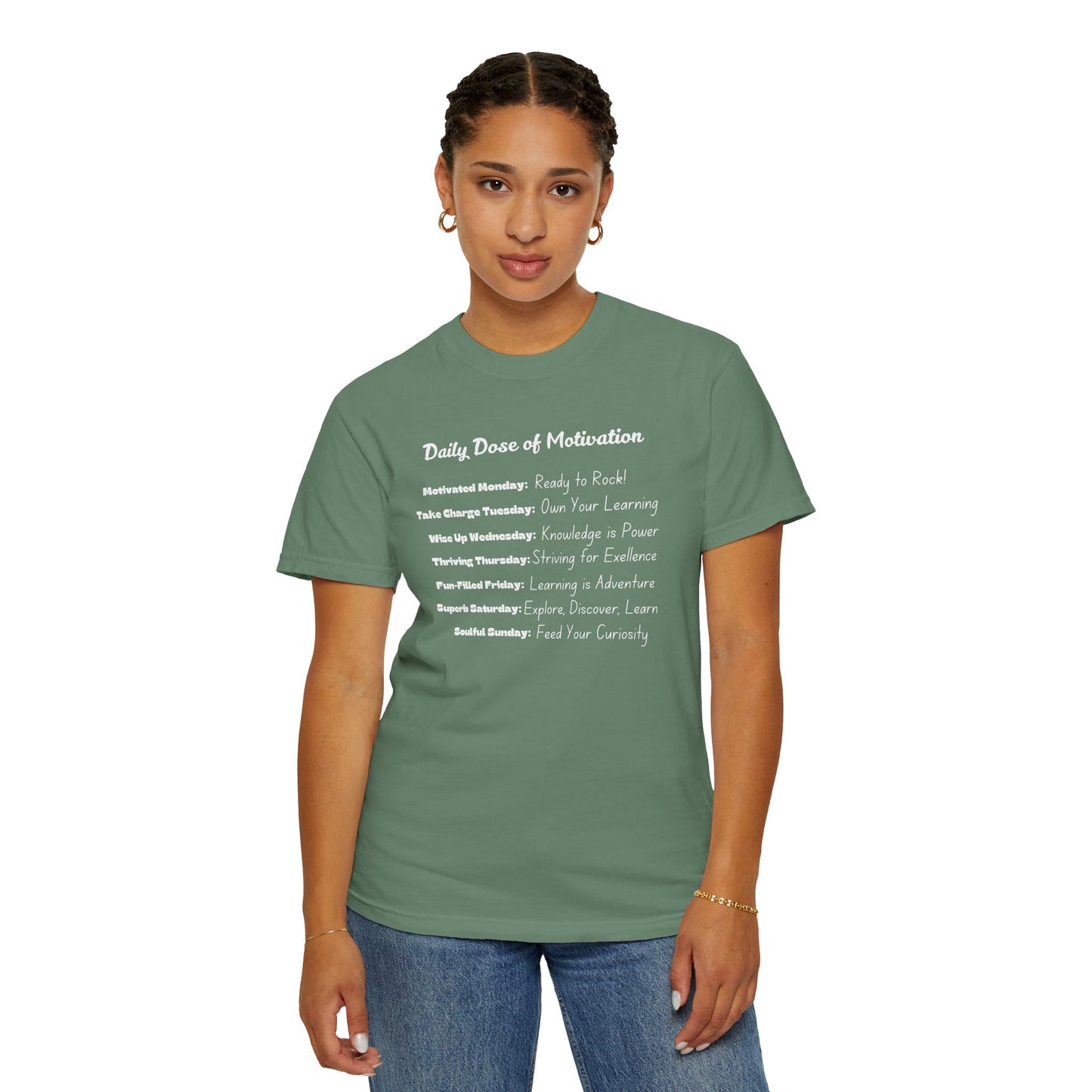 Daily Dose of Motivation, Mood Forecast Tee, Unisex Inspirational Shirt, Positive Vibes Top, Encouragement Gift, Men Women Clothing