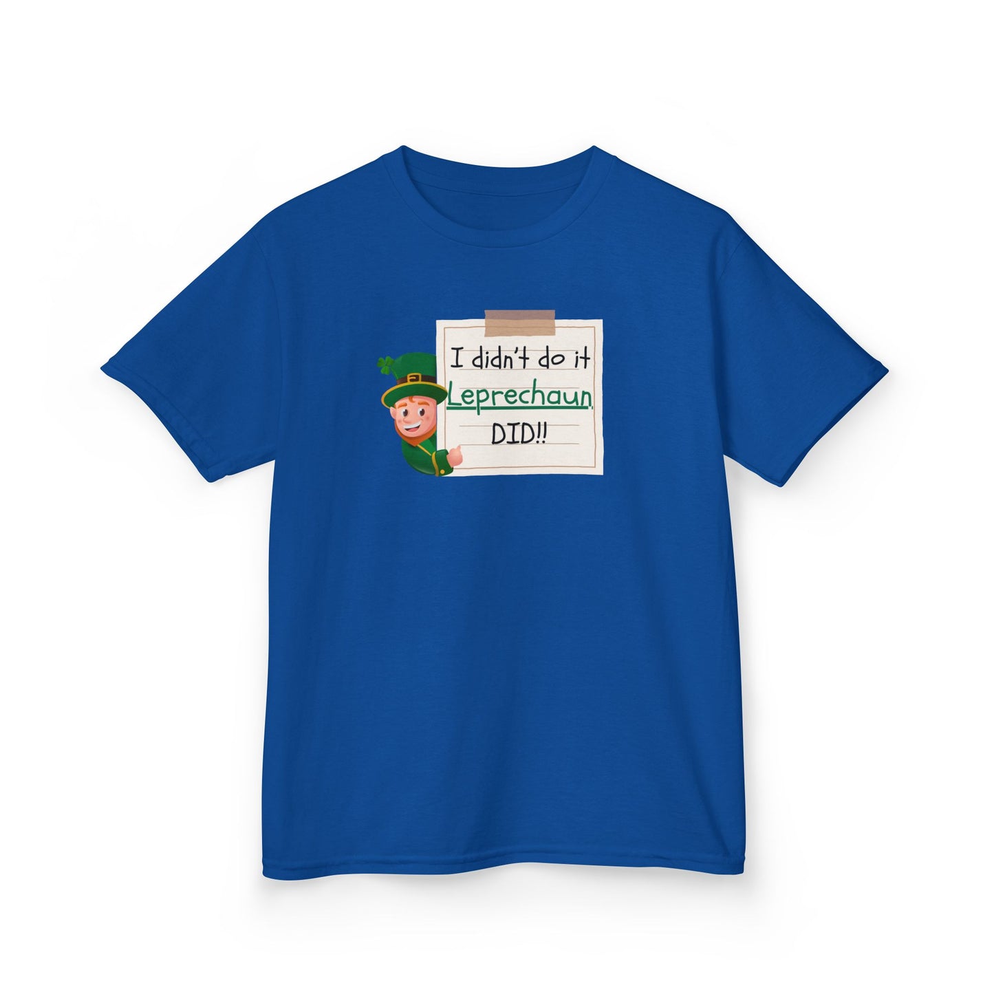 Kids Tee, Leprechaun Did It Funny T-Shirt, St Patricks Day, Lucky Charm Clothing, Irish Gift, Cute Children's Shirt
