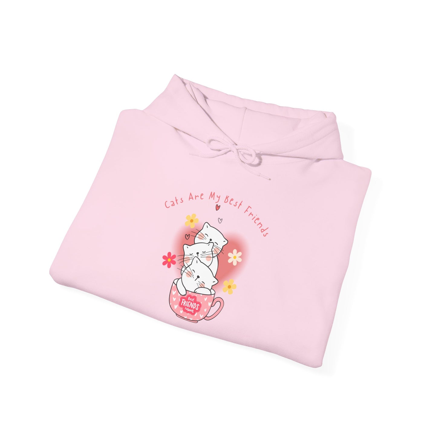 "Cats Are My Best Friends" Hooded Sweatshirt