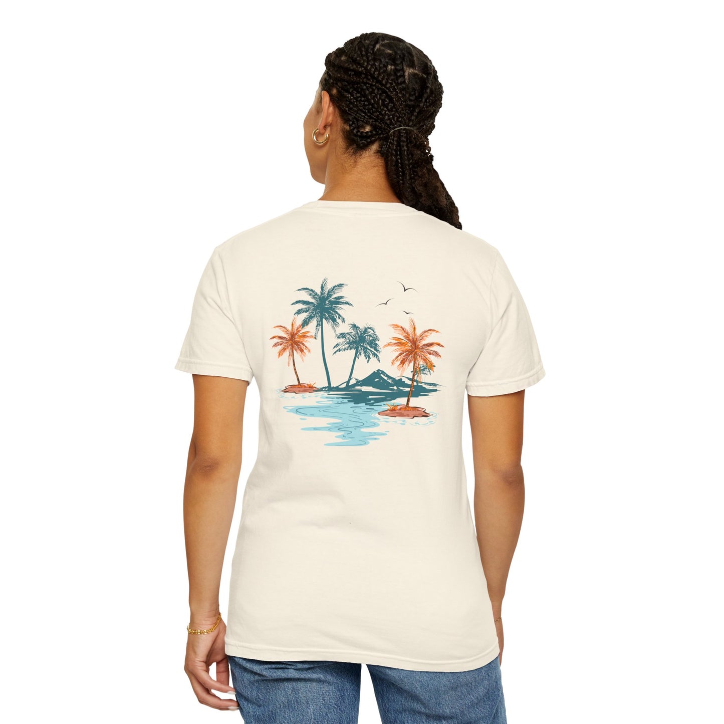 Tropical Island Unisex T-Shirt, Relaxed Fit Beachwear, Summer Vibes, Vacation Essential, Gift for Nature Lovers