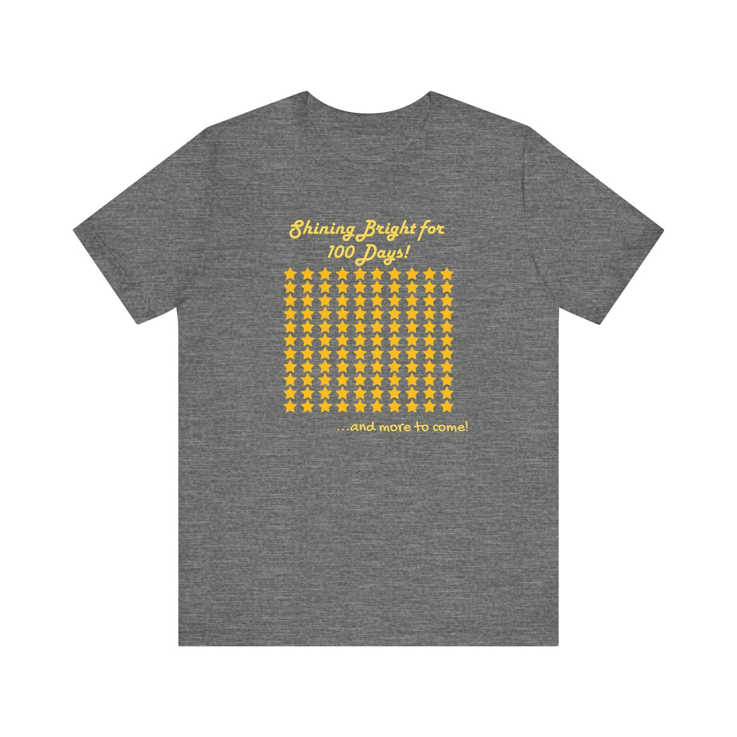 100 Stars Unisex T-Shirt, 100 Days of Shining Bright, Trendy Tee for All Ages, Celestial Shirt, Galaxy Top, Astronomy Apparel