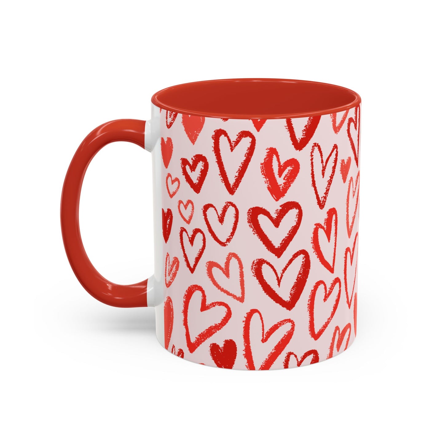Coffee Mug Valentine's Day Hearts All Over Print 11, 15oz