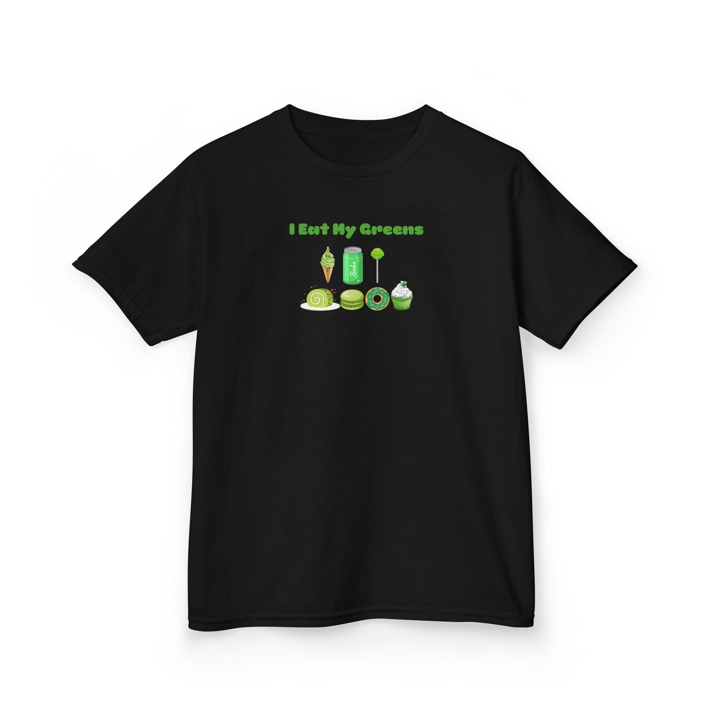 I Eat My Greens Kids Tee, Fun Vegetable Shirt for Kids, Eco-Friendly Summer Tee, Perfect Gift for Healthy Eating, Birthday Gift for Children