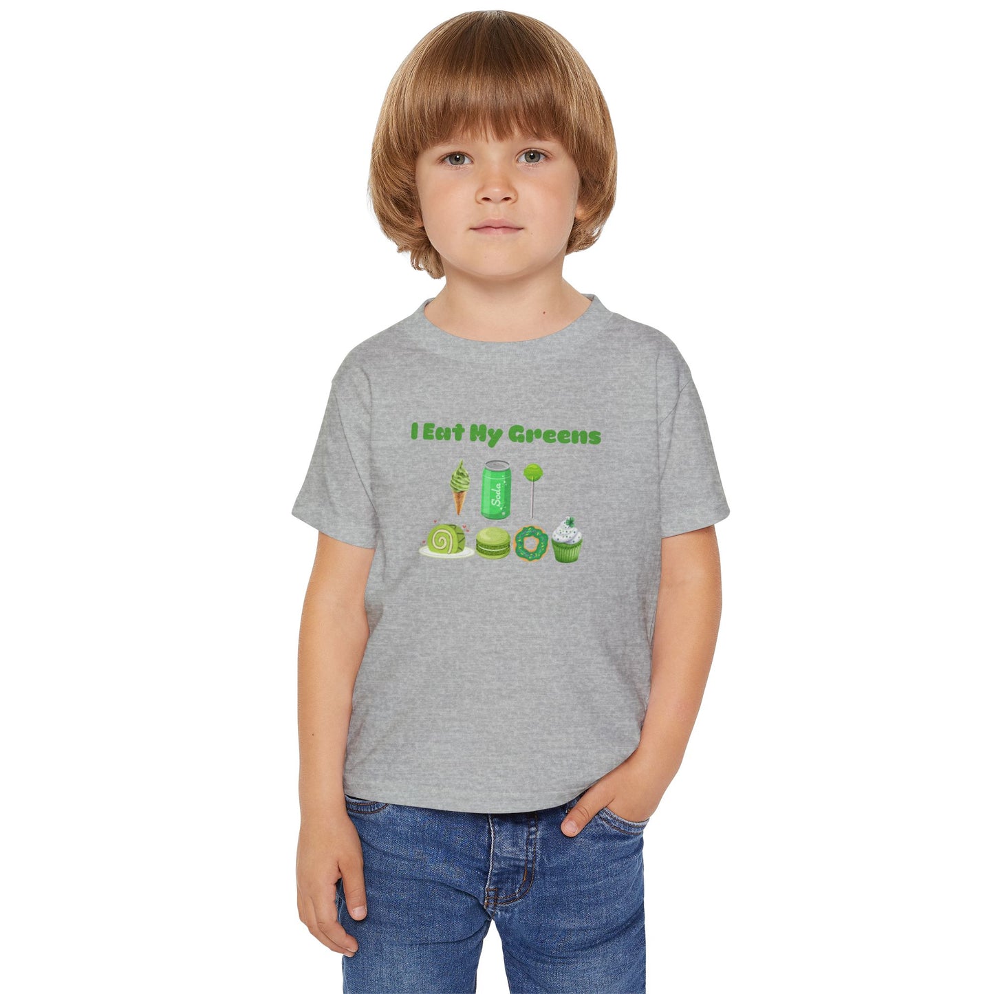 Cute Toddler T-Shirt with 'I Eat My Greens' Design, Fun Kids Apparel, Healthy Living Gift, Summer Wear, Playdate Outfit