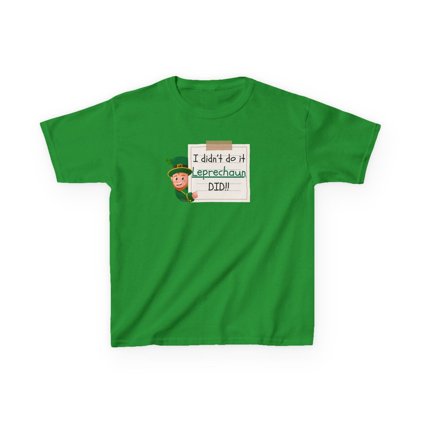 Kids Tee, Leprechaun Did It Funny T-Shirt, St Patricks Day, Lucky Charm Clothing, Irish Gift, Cute Children's Shirt