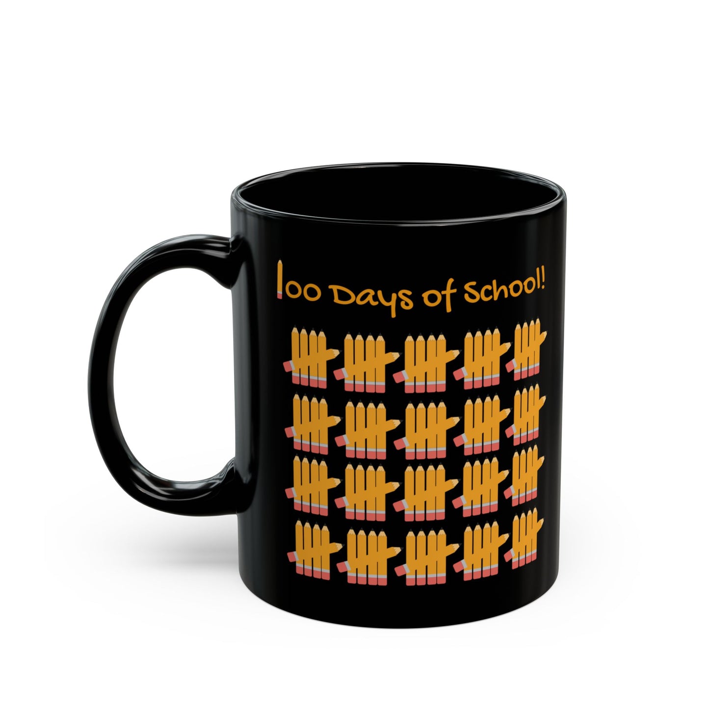 Mug, 100 Days of School Pencils Tally Mark How Many More Days Until Summer, Teacher Appreciation Gift,