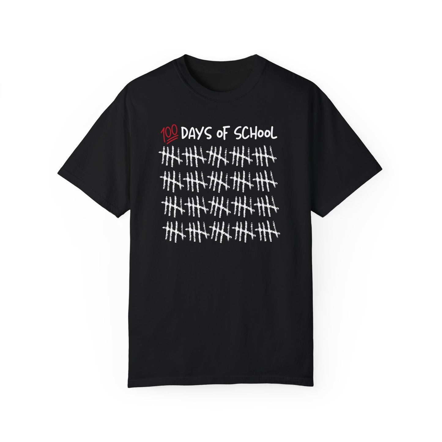 100 Days of School Unisex Garment-Dyed T-shirt, School Milestone Tee, Teacher Shirt, Back to School Gift, It's Not Over Yet Shirt