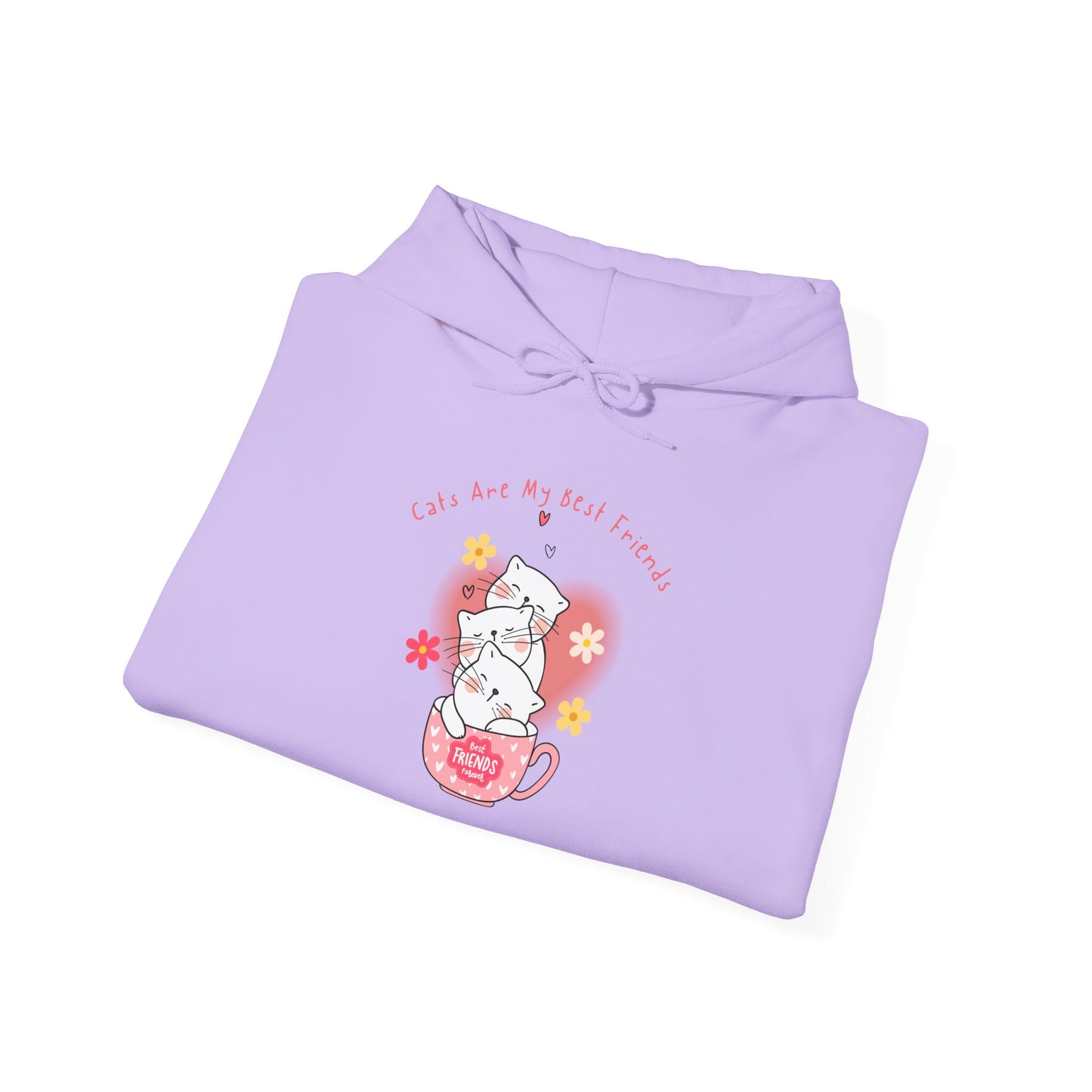 "Cats Are My Best Friends" Hooded Sweatshirt