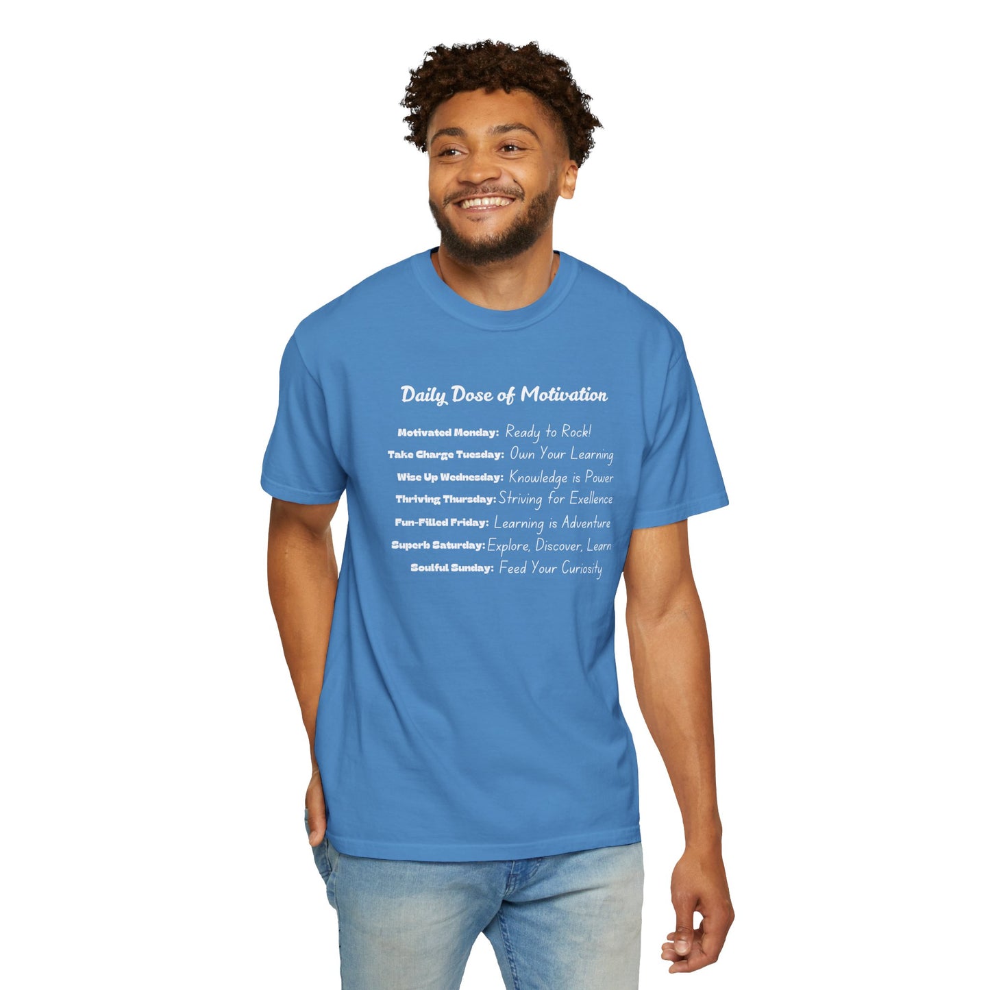 Daily Dose of Motivation, Mood Forecast Tee, Unisex Inspirational Shirt, Positive Vibes Top, Encouragement Gift, Men Women Clothing