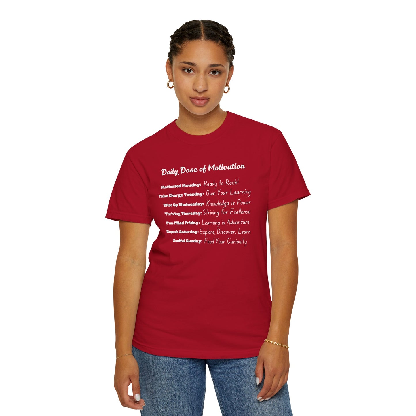 Daily Dose of Motivation, Mood Forecast Tee, Unisex Inspirational Shirt, Positive Vibes Top, Encouragement Gift, Men Women Clothing