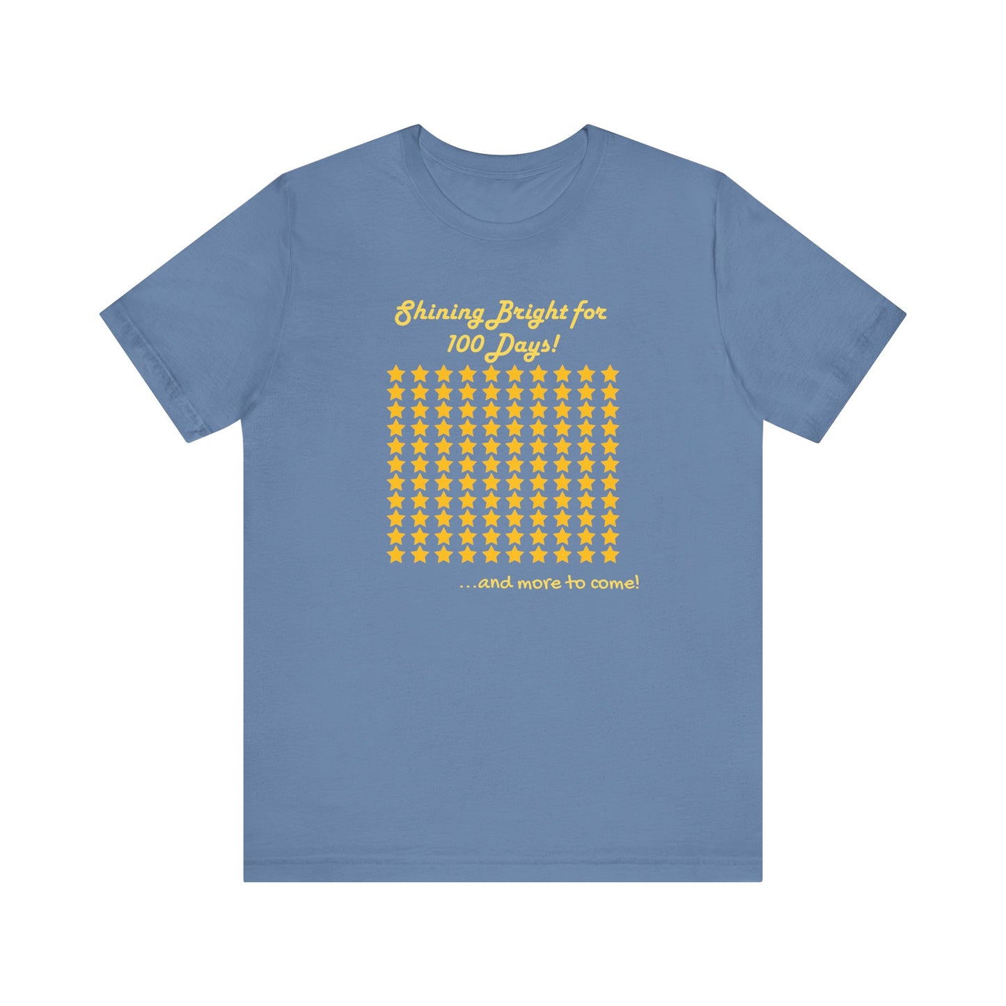 100 Stars Unisex T-Shirt, 100 Days of Shining Bright, Trendy Tee for All Ages, Celestial Shirt, Galaxy Top, Astronomy Apparel