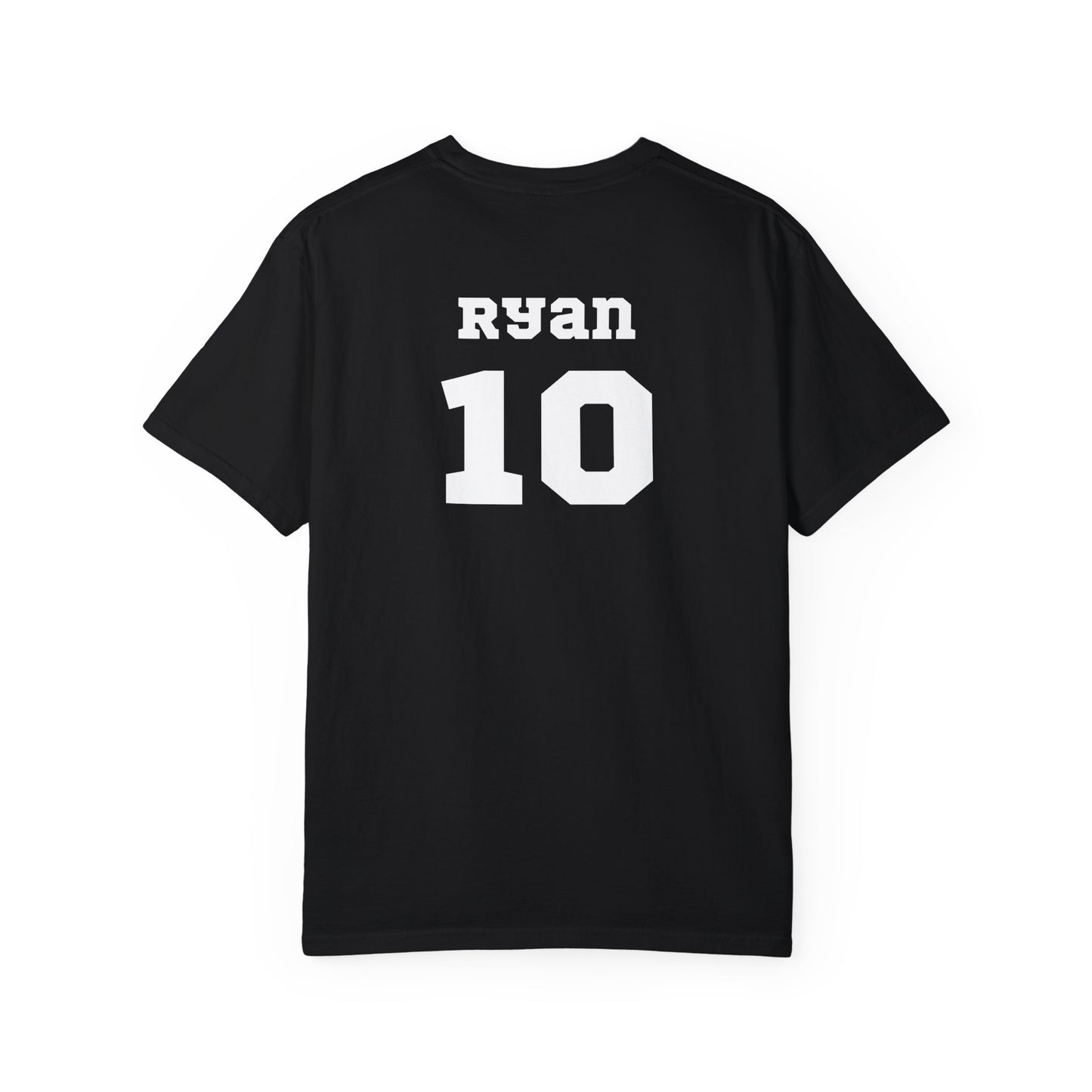 Funny Soccer Mom/Dad Unisex Garment-Dyed T-shirt, Customizable Number and Name, Red Card Design, Gift for Sports Parents, Soccer Fan Tee,