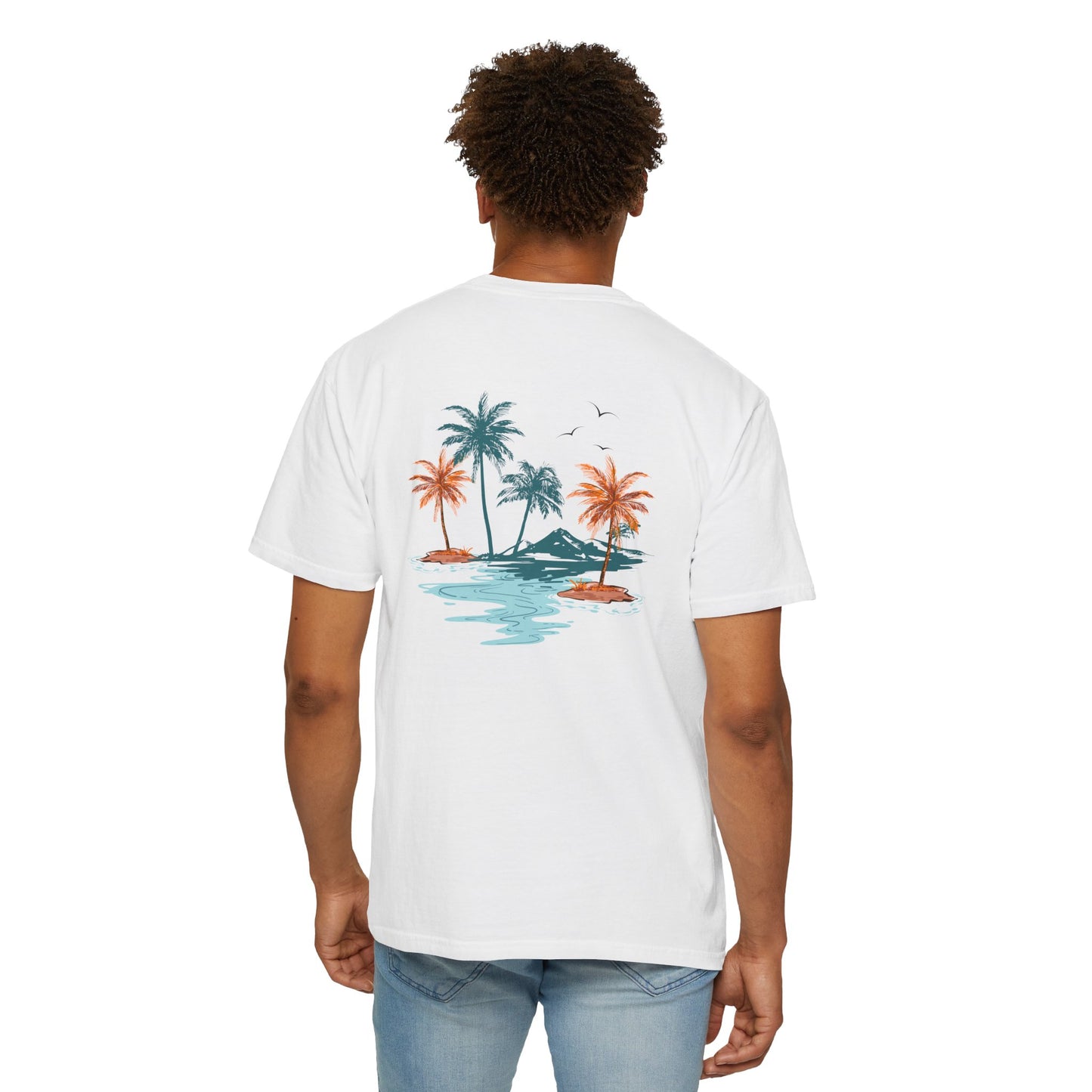 Tropical Island Unisex T-Shirt, Relaxed Fit Beachwear, Summer Vibes, Vacation Essential, Gift for Nature Lovers