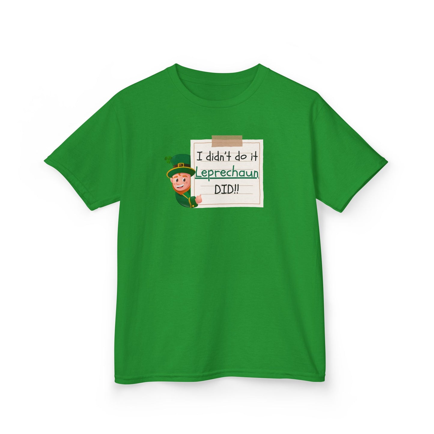 Kids Tee, Leprechaun Did It Funny T-Shirt, St Patricks Day, Lucky Charm Clothing, Irish Gift, Cute Children's Shirt