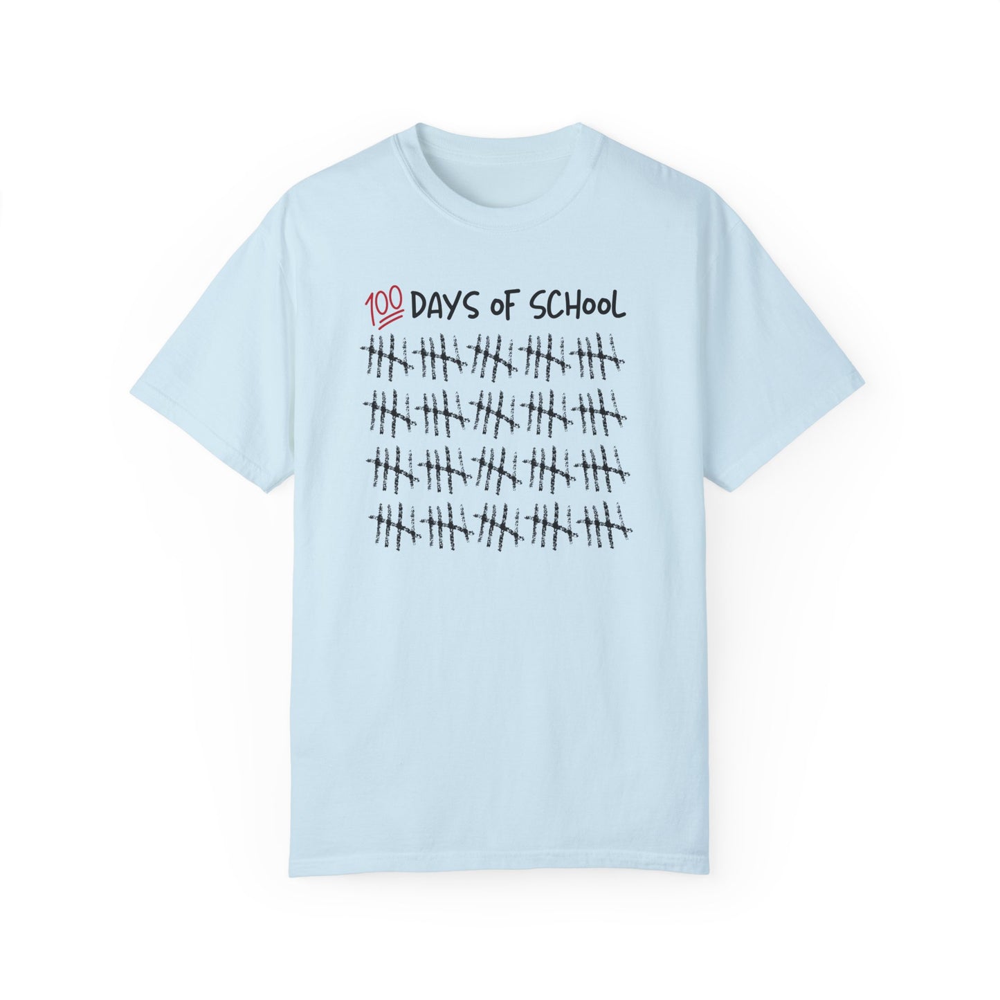 100 Days of School Unisex Garment-Dyed T-shirt, School Milestone Tee, Teacher Shirt, Back to School Gift, It's Not Over Yet Shirt