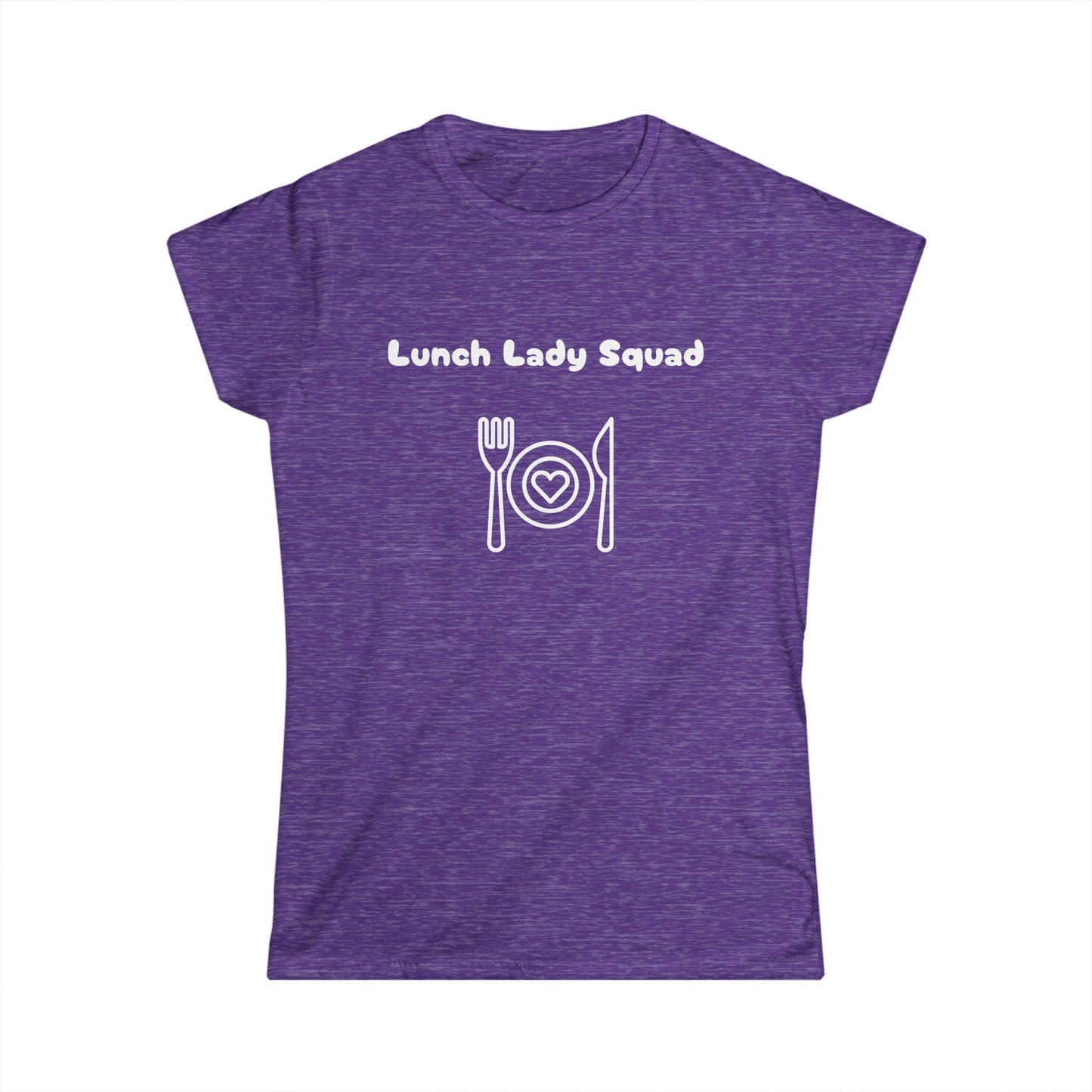 "Lunch Lady Squad" white, Women's Softstyle Tee