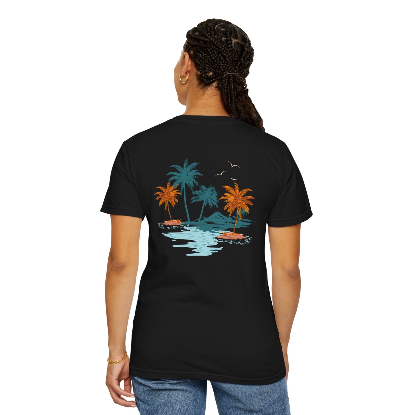 Tropical Island Unisex T-Shirt, Relaxed Fit Beachwear, Summer Vibes, Vacation Essential, Gift for Nature Lovers