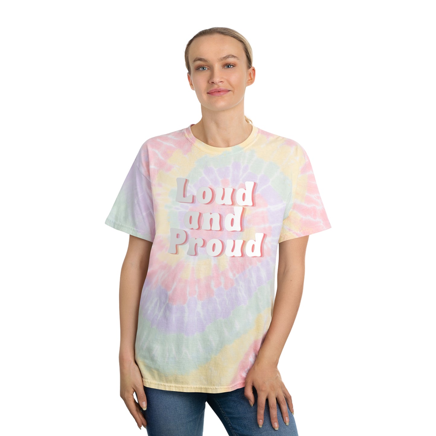 "Loud & Proud" Tie-Dye Tee, Spiral