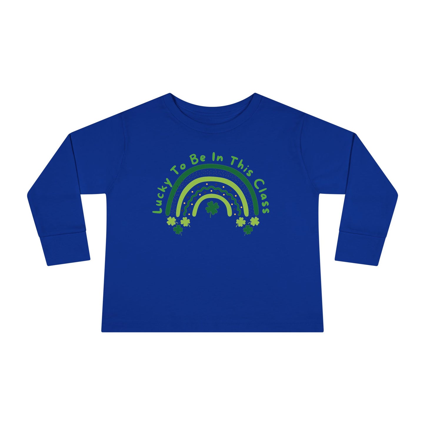 Toddler Long Sleeve Tee, Lucky to be in this class, green rainbow, st patrick's day, Kids St. Paddy's Day Shirt, Irish Pride Child Top,