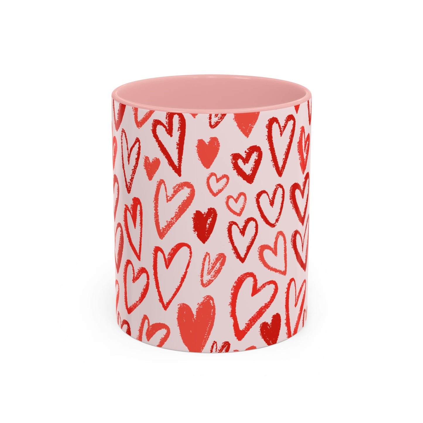 Coffee Mug Valentine's Day Hearts All Over Print 11, 15oz