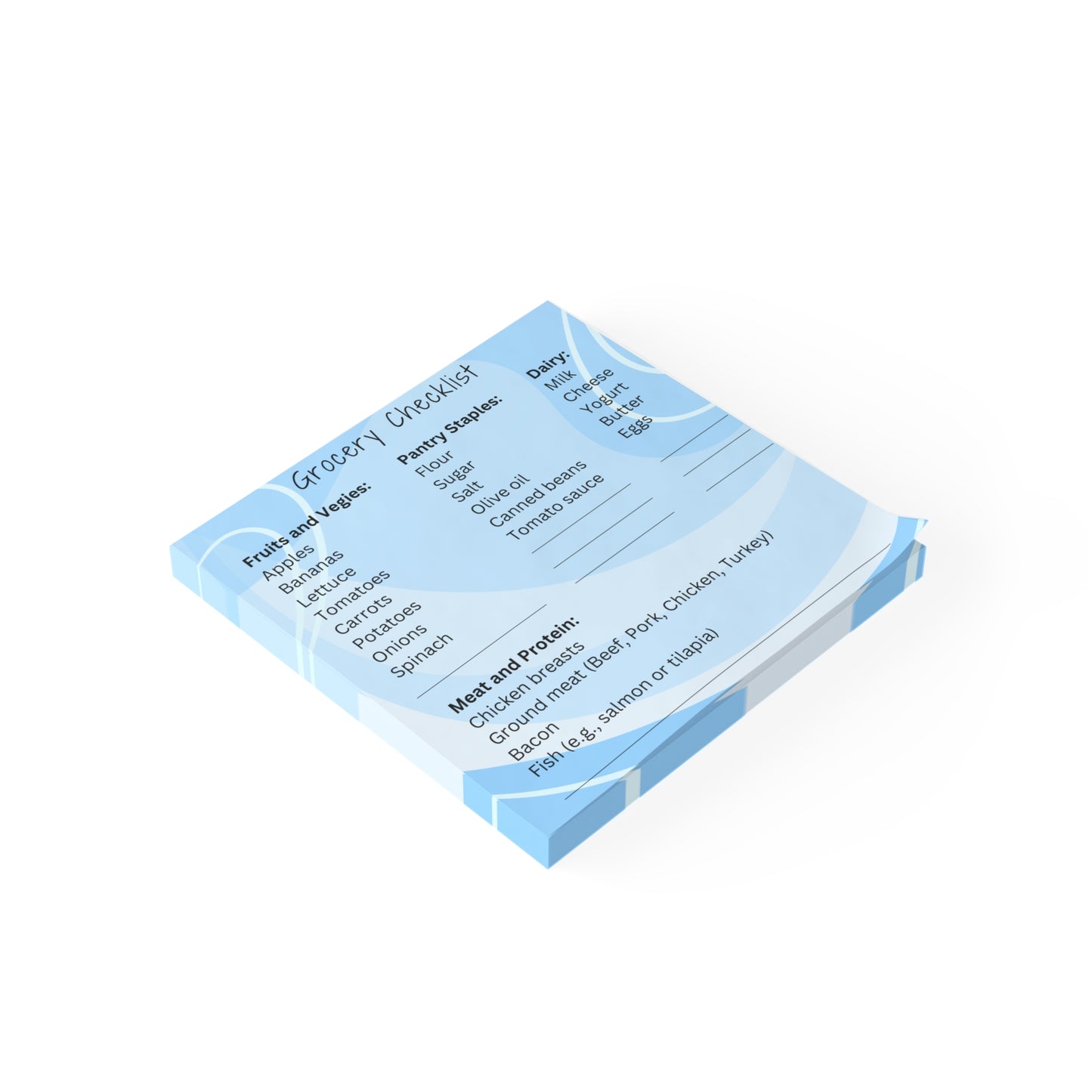 Grocery List Notepad