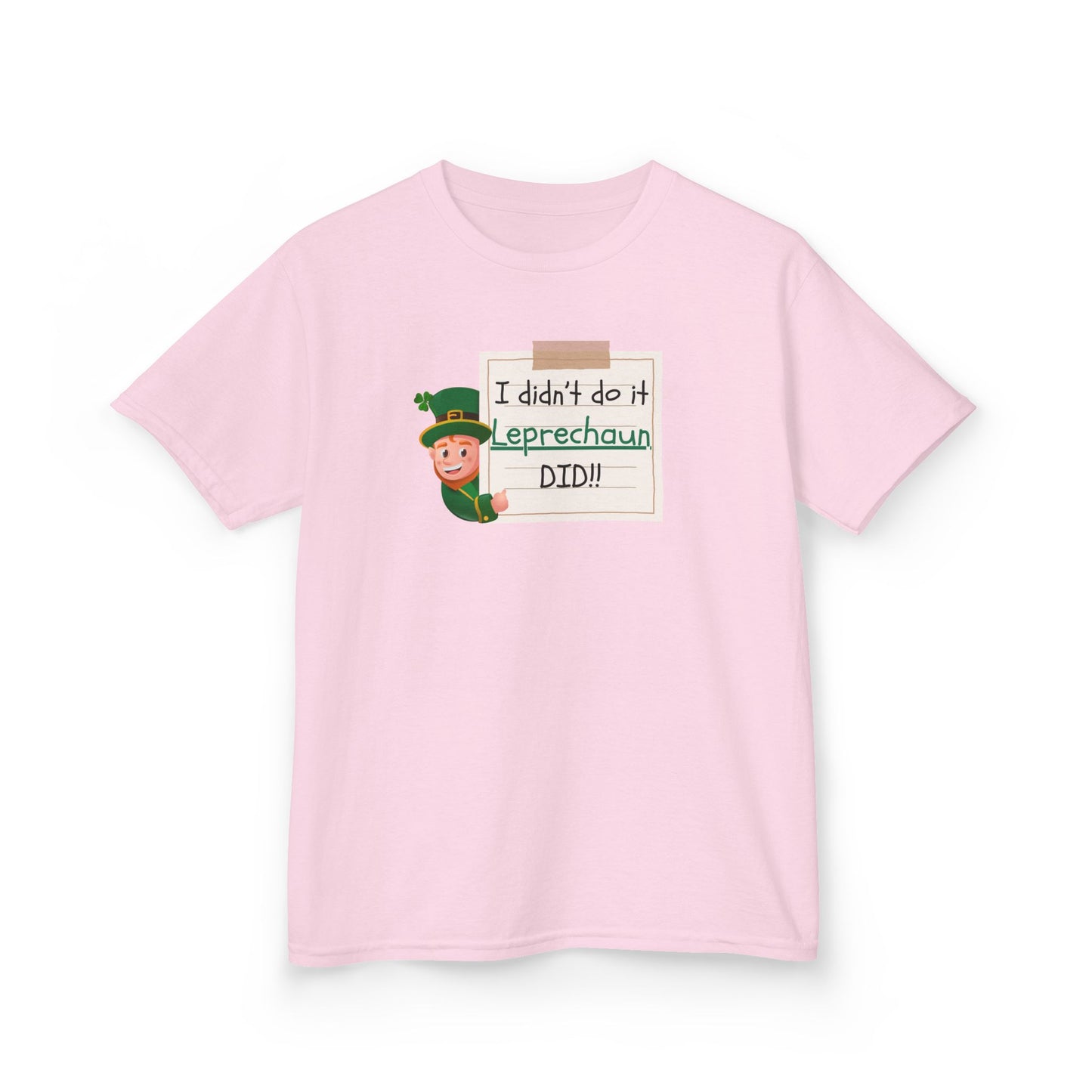 Kids Tee, Leprechaun Did It Funny T-Shirt, St Patricks Day, Lucky Charm Clothing, Irish Gift, Cute Children's Shirt