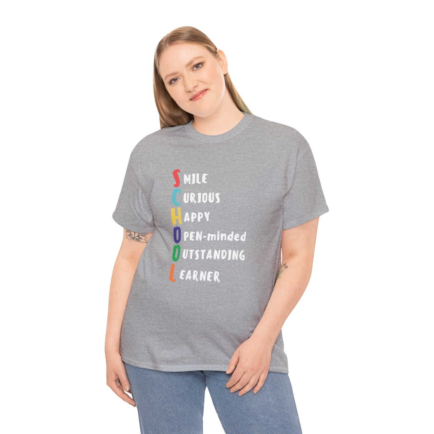 "School" Acronym, Unisex Heavy Cotton Tee
