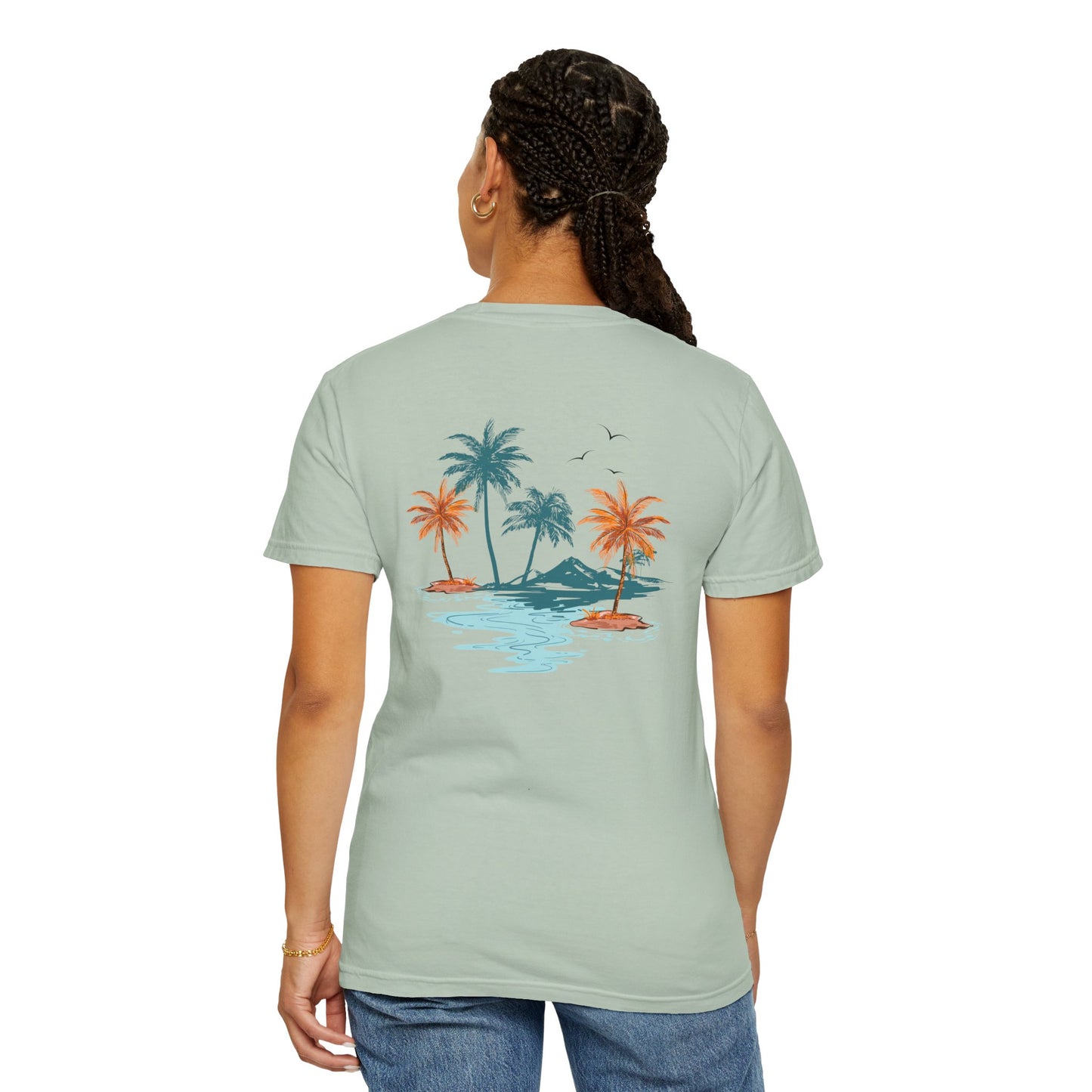 Tropical Island Unisex T-Shirt, Relaxed Fit Beachwear, Summer Vibes, Vacation Essential, Gift for Nature Lovers