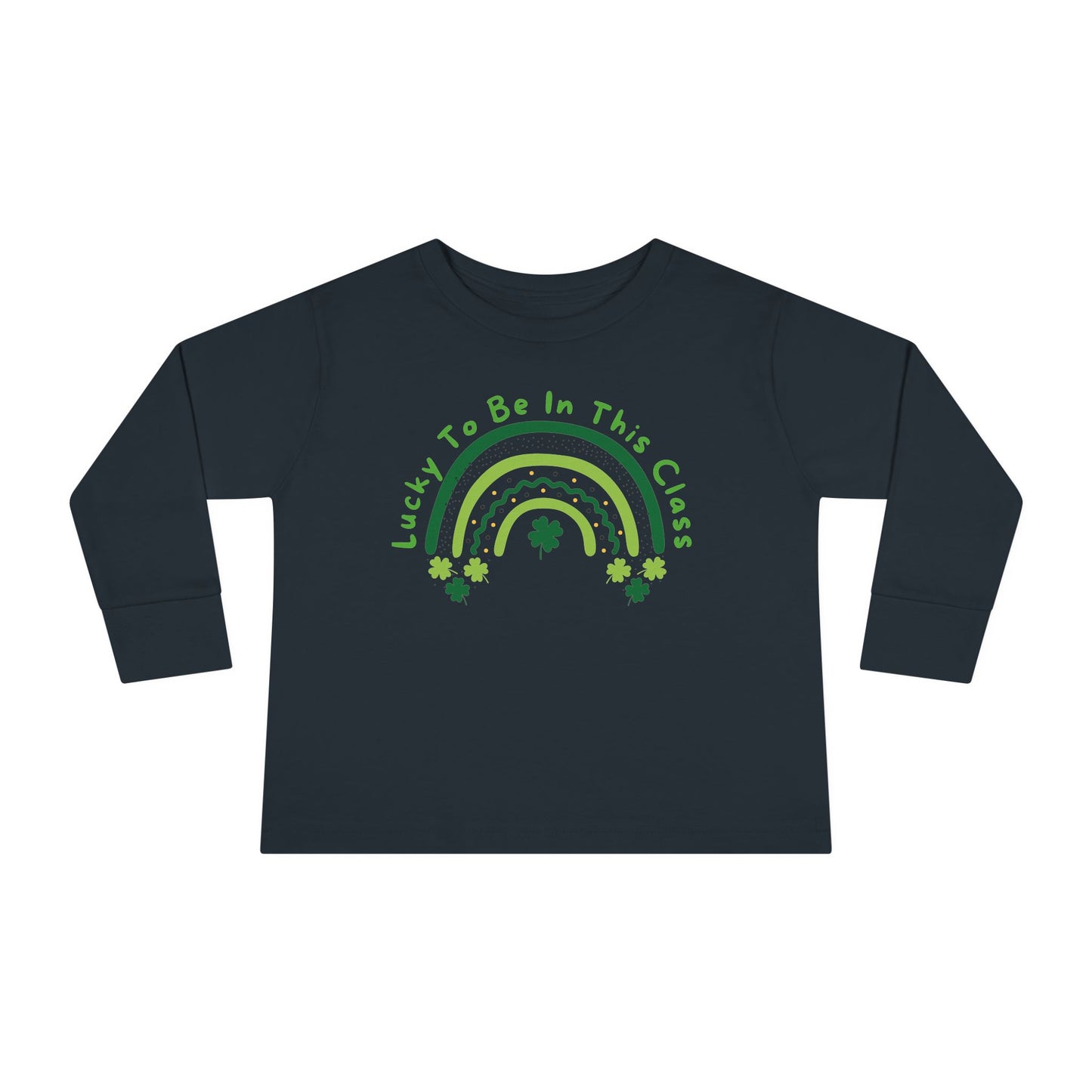 Toddler Long Sleeve Tee, Lucky to be in this class, green rainbow, st patrick's day, Kids St. Paddy's Day Shirt, Irish Pride Child Top,