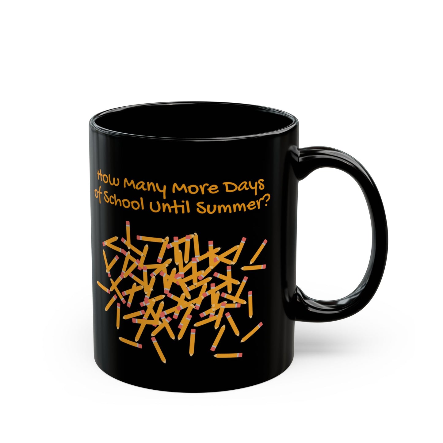 Mug, 100 Days of School Pencils Tally Mark How Many More Days Until Summer, Teacher Appreciation Gift,