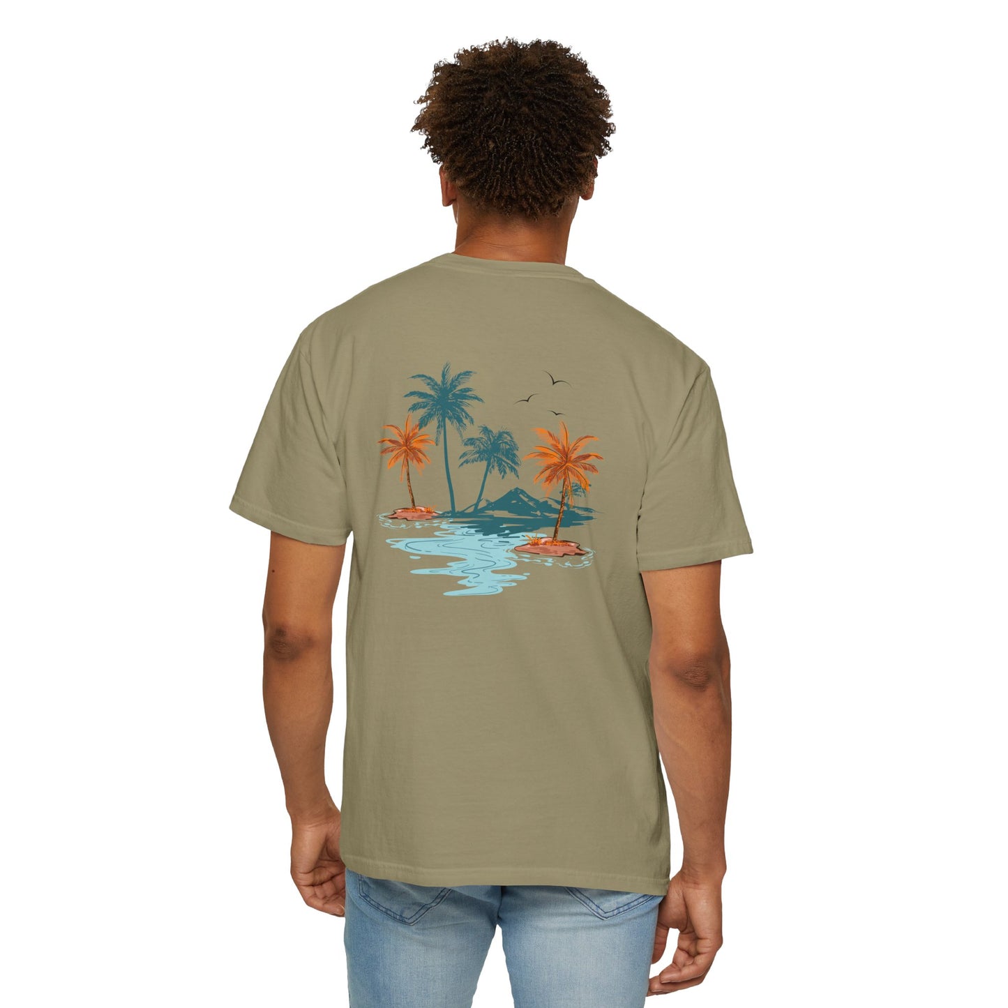 Tropical Island Unisex T-Shirt, Relaxed Fit Beachwear, Summer Vibes, Vacation Essential, Gift for Nature Lovers